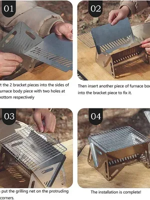 Mini Barbecue Grill pique-nique charbon de bois