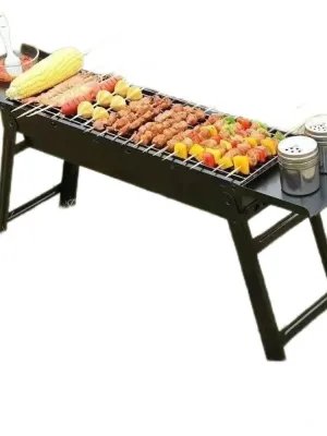 Barbecues pliables en acier portables pour réchaud à charbon