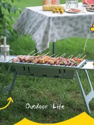 Barbecues pliables en acier portables pour réchaud à charbon