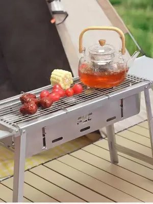 Barbecues pliables en acier portables pour réchaud à charbon
