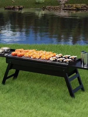 Barbecues pliables en acier portables pour réchaud à charbon