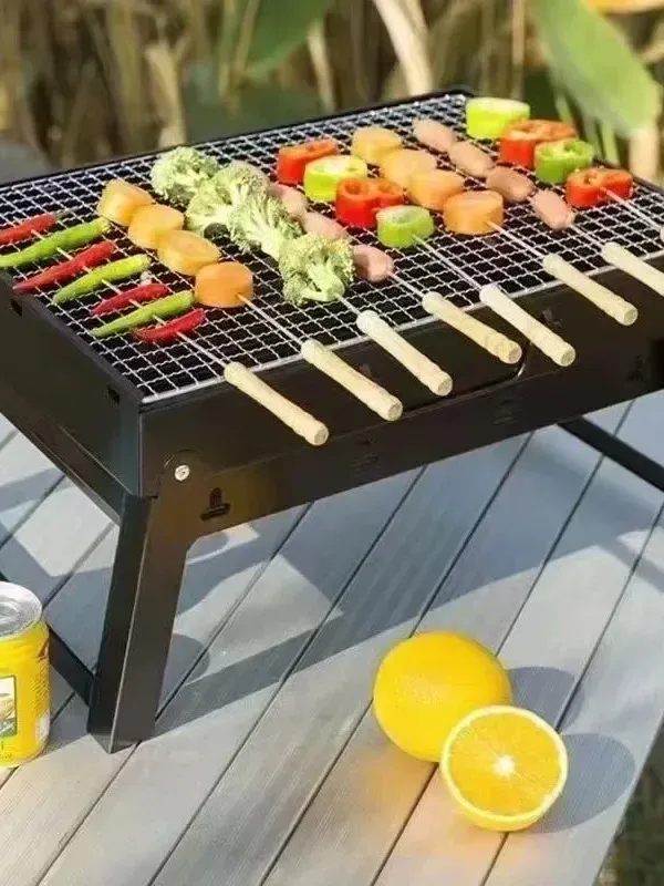 Produit Barbecue portable au charbon de bois en acier inoxydable Image